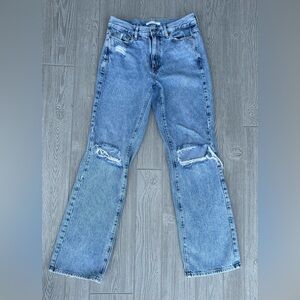 100% Cotton Pacsun Vintage Bootcut Distressed Jeans Size 27